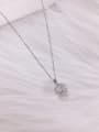 thumb Brass Cubic Zirconia Ball Dainty Initials Necklace 1