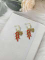 thumb Brass Enamel Wheatear Trend Drop Earring 0