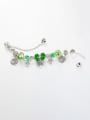 thumb Copper Alloy Glass Stone Green Glass beads Irregular Luxury Charm Bracelet 1