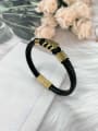 thumb Stainless steel Leather Irregular Trend Bracelet 1