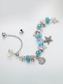 thumb Copper Alloy Glass Stone Blue Glass beads Animal Luxury Charm Bracelet 1