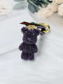 thumb Bear Zinc Alloy Rhinestone Purple Plastic Trend Key Chain 0
