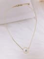thumb Stainless steel Shell Round Dainty Link Necklace 1