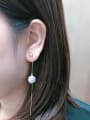 thumb Zinc Alloy Imitation Pearl Tassel Trend Threader Earring 1