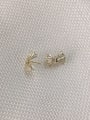 thumb Brass Cubic Zirconia Bowknot Dainty Stud Earring 0
