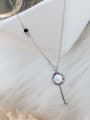 thumb 925 Sterling Silver Shell Key Dainty Initials Necklace 0