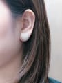 thumb Zinc Alloy Imitation Pearl Heart Trend Stud Earring 1