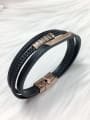thumb Stainless steel Leather Irregular Trend Bracelet 2