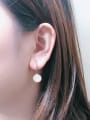 thumb Stainless steel Shell Round Minimalist Drop Earring 1