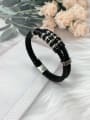 thumb Stainless steel Leather Round Trend Bracelet 1