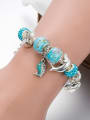 thumb Copper Alloy Rhinestone Glass beads Dolphin Trend Charm Bracelet 1