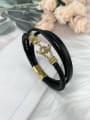 thumb Stainless steel Leather Trend Bracelet 0