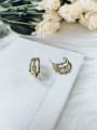 thumb Brass Cubic Zirconia Irregular Trend Stud Earring 1