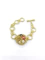 thumb Zinc Alloy Glass Stone Gold Flower Trend Bracelet 1