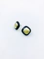thumb Zinc Alloy Enamel Square Minimalist Stud Earring 1