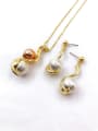 thumb Minimalist Zinc Alloy Bead Multi Color Earring and Necklace Set 0