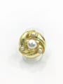 thumb Zinc Alloy Imitation Pearl White Flower Trend Band Ring 0