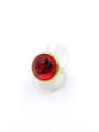 thumb Zinc Alloy Resin Red Round Minimalist Band Ring 0