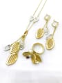 thumb Trend Tassel Zinc Alloy Earring Ring and Necklace Set 0