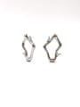 thumb Brass Cubic Zirconia Clear Irregular Trend Stud Earring 1
