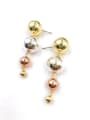 thumb Zinc Alloy Bead Multi Color Round Trend Drop Earring 0
