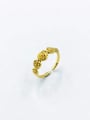 thumb Brass Flower Trend Band Ring 0