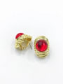 thumb Zinc Alloy Resin Red Trend Clip Earring 0