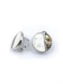 thumb Zinc Alloy Shell Multi Color Round Minimalist Clip Earring 1