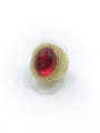 thumb Zinc Alloy Resin Red Oval Classic Band Ring 0