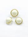 thumb Zinc Alloy Minimalist Round Resin White Ring And Earring Set 0