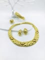 thumb Zinc Alloy Luxury Ring Earring Bangle And Necklace Set 0