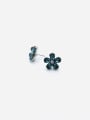 thumb Zinc Alloy Glass Stone Multi Color Flower Dainty Stud Earring 1
