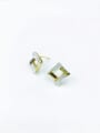 thumb Zinc Alloy Shell White Square Minimalist Stud Earring 0