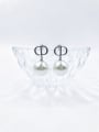 thumb Brass Imitation Pearl White Letter Trend Drop Earring 0
