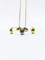 thumb Zinc Alloy Minimalist Water Drop Earring and Necklace Set 1