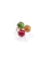 thumb Brass Glass Stone Multi Color Ball Trend Band Ring 0