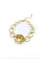 thumb Zinc Alloy Imitation Pearl Yellow Flower Trend Bracelet 0