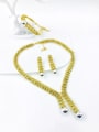 thumb Zinc Alloy Trend Bangle Earring and Necklace Set 0