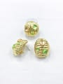 thumb Zinc Alloy Trend Vertical Stripe Resin Multi Color Ring And Earring Set 0