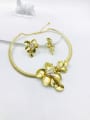 thumb Zinc Alloy Trend Flower Earring and Necklace Set 0