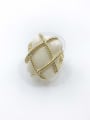 thumb Zinc Alloy Resin White Trend Band Ring 0