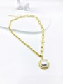 thumb Zinc Alloy Imitation Pearl White Letter Trend Link Necklace 0