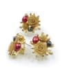 thumb Trend Flower Zinc Alloy Imitation Pearl Multi Color Ring And Earring Set 0