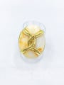 thumb Zinc Alloy Resin Beige Oval Trend Band Ring 0