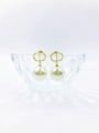 thumb Brass Imitation Pearl White Letter Trend Drop Earring 1