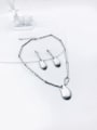 thumb Zinc Alloy Minimalist Irregular Earring and Necklace Set 0