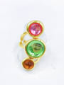 thumb Zinc Alloy Resin Multi Color Round Statement Band Ring 0