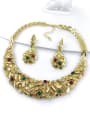 thumb Luxury Irregular Zinc Alloy Glass Stone Multi Color Earring and Necklace Set 0