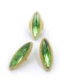 thumb Trend Zinc Alloy Glass Stone Green Ring And Earring Set 0
