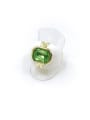 thumb Zinc Alloy Enamel Glass Stone Green Trend Band Ring 0